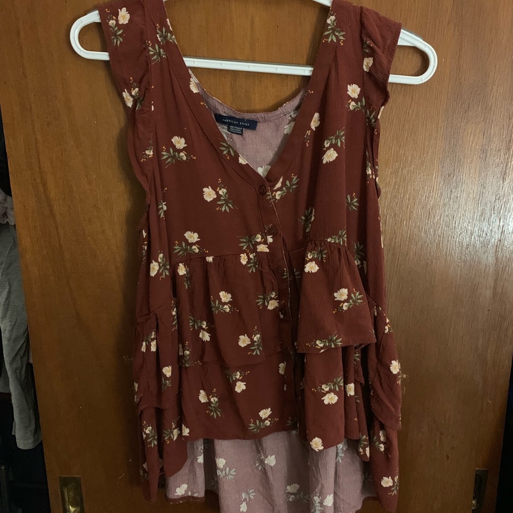 AEO Floral tank top